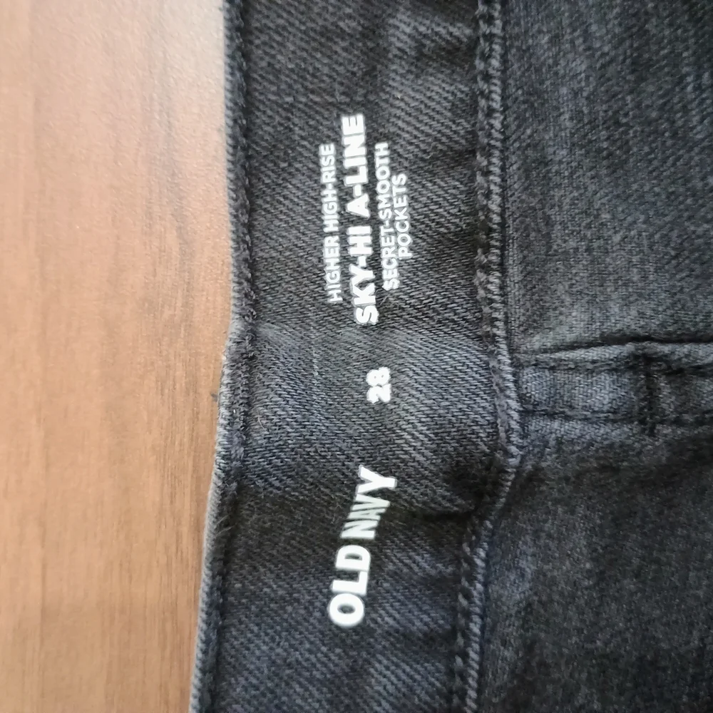 Women's Black Denim Shorts - Picture 4 of 6